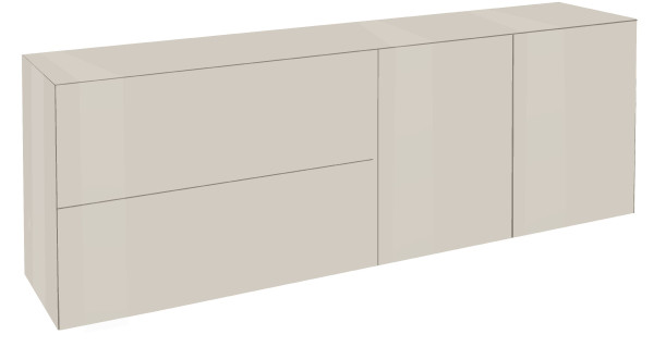 Lowboard MACKENZIE in kaschmir aus Glas