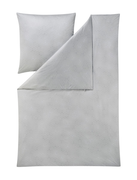 Bettwäsche PIPPA Mako-Jersey in grau aus Baumwolle