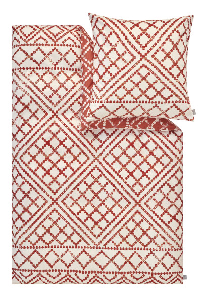 Bettwäsche HANA Satin in rot aus Baumwolle