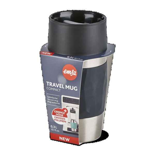 Isolierbecher COMPACT MUG in schwarz