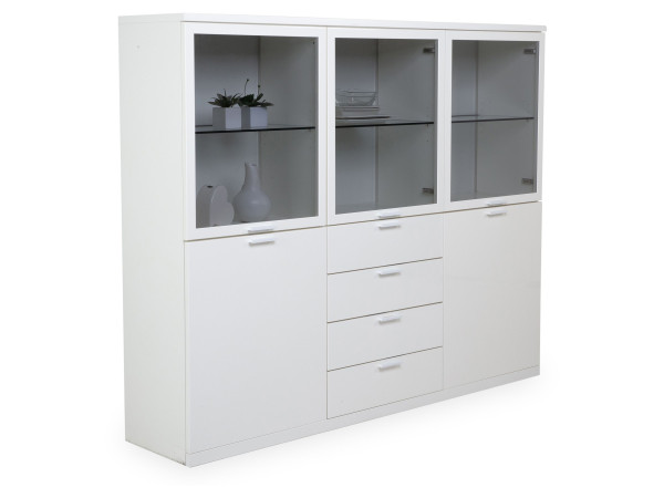 Highboard MONDO ARTIST in weiß aus Lack