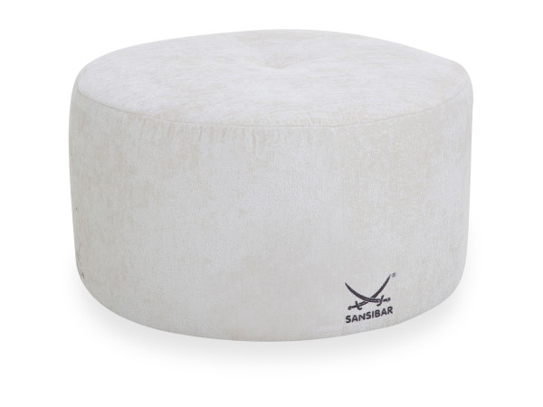 Hocker SANSIBAR NYBRO in ivory aus Stoff