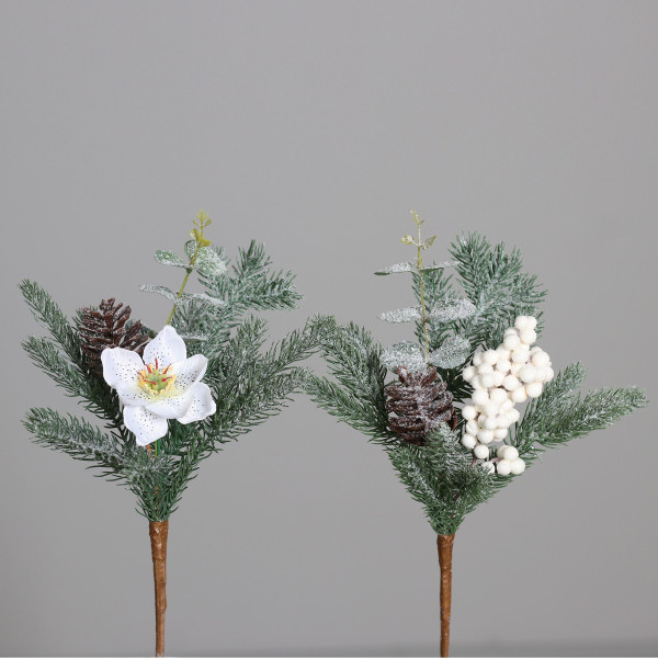 Weihnachts-Tannenpick in grün aus Kunststoff