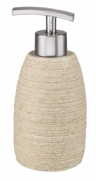 Seifenspender SAND in beige aus Polyresin