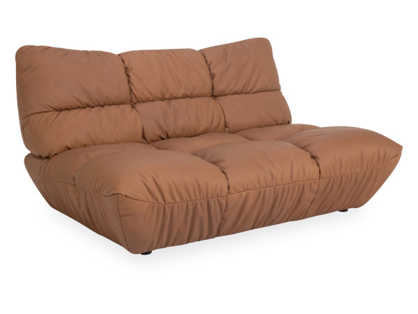 Sofa 2 Sitzer ZEFERINO ASTI in light brown aus Leder