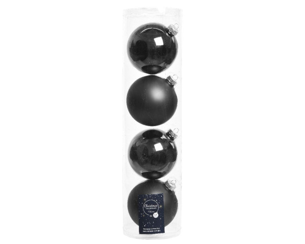 Weihnachtskugel-Box SCHWARZ in schwarz aus Glas