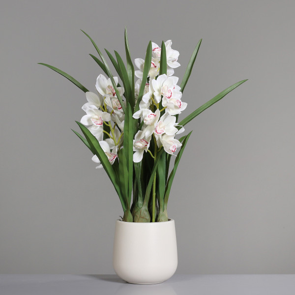 Kunstblume ORCHIDEE in creme aus Kunststoff