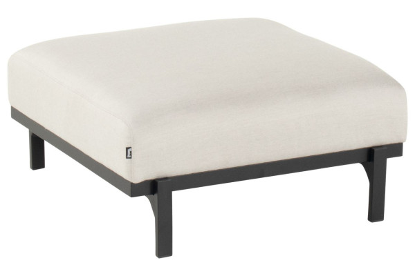 Gartenhocker LUCAS in grau aus Stoff