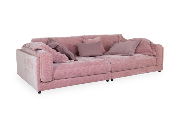 Megasofa CLAIRE in rosenholz aus Stoff