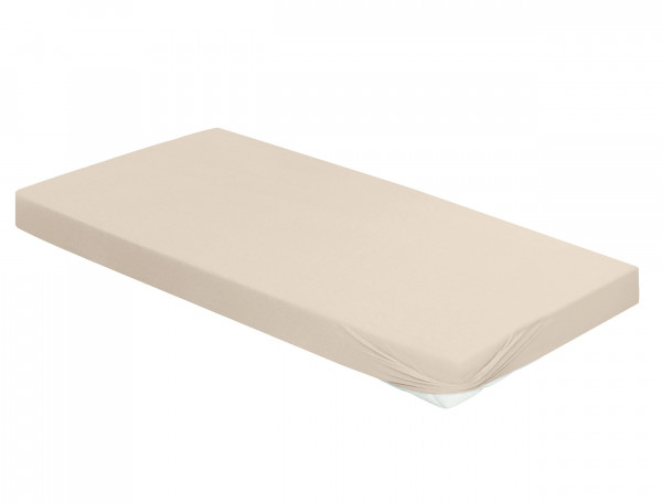 Spannbettlaken JUPITER Jersey in creme aus Baumwolle