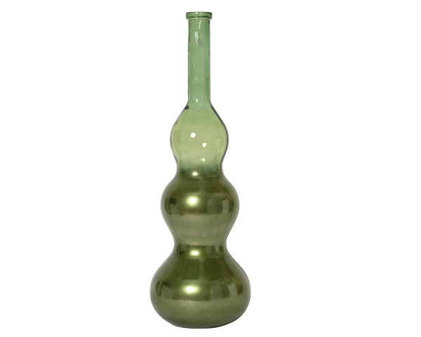 Vase in grün aus Glas