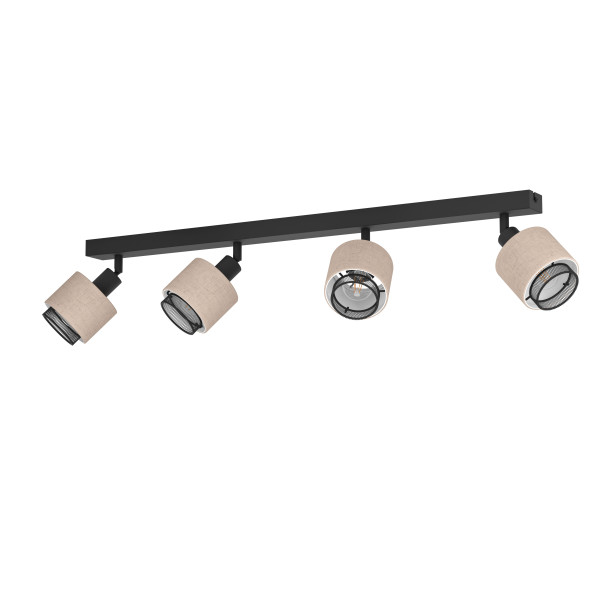 Wand-/Deckenspot ROSLEY in schwarz aus Metall
