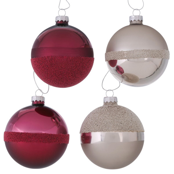 Weihnachtskugel SENAYA in mehrfarbig aus Materialmix