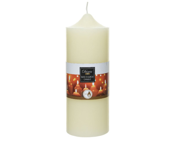 Altarkerze in beige aus Wachs