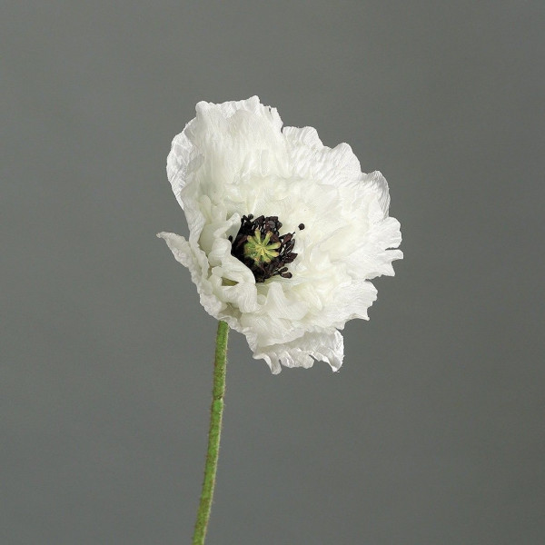 Kunstblume MOHN in creme aus Kunststoff
