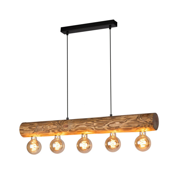 Pendelleuchte REMUS in braun aus Holz