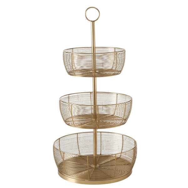 Etagere ENRICO in goldfarben aus Eisen