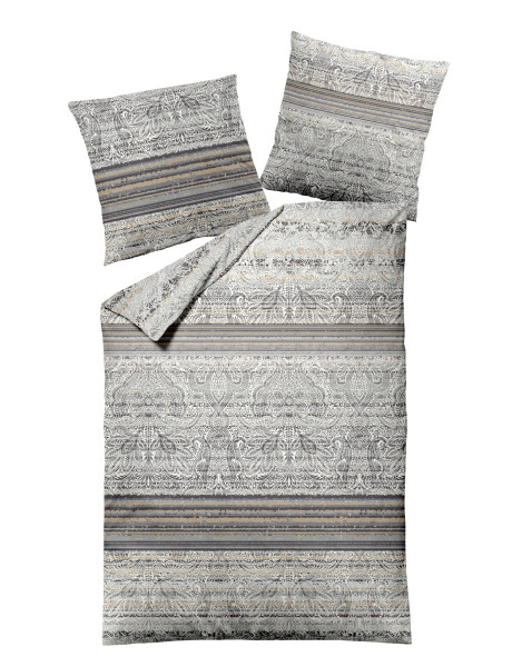 Bettwäsche MONDO Satin in beige aus Baumwolle