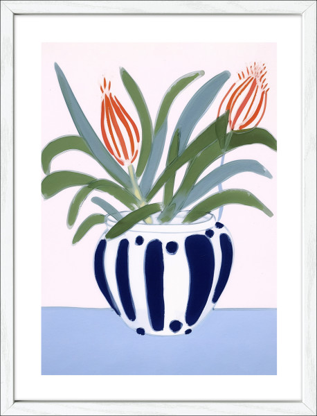 Gerahmtes Bild STRIPED VASE