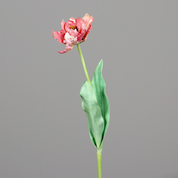 Kunstblume Tulpe in lachs aus Kunststoff