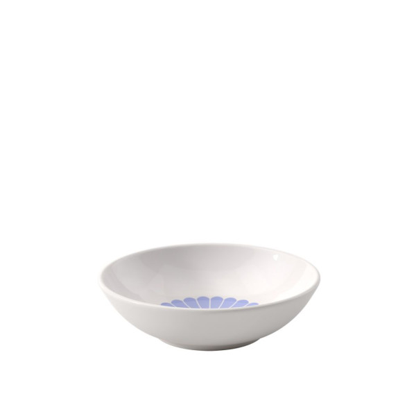 Dessertschale FLEUR bleu in weiß aus Bone China