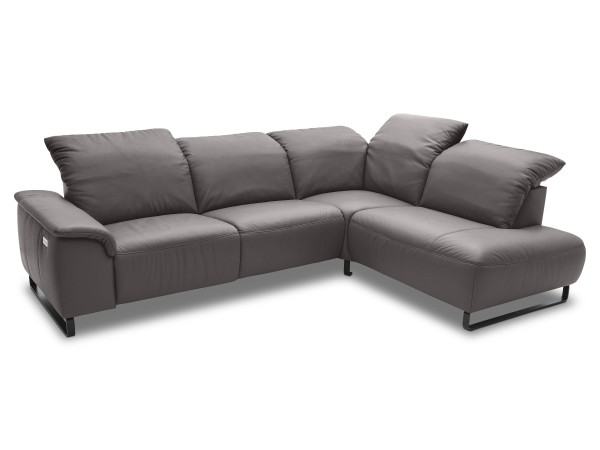 Polsterecke MONDO ATLA in schwarz aus Leder