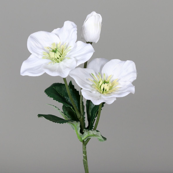 Kunstblume HELEBORUS in weiß aus Kunststoff
