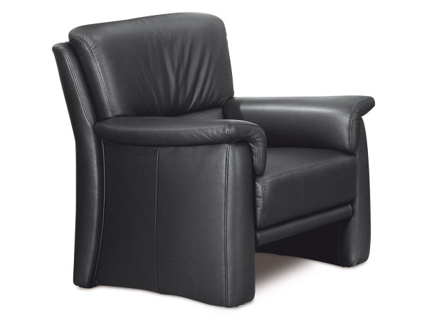 Sessel himolla MORITZ in schwarz aus Leder