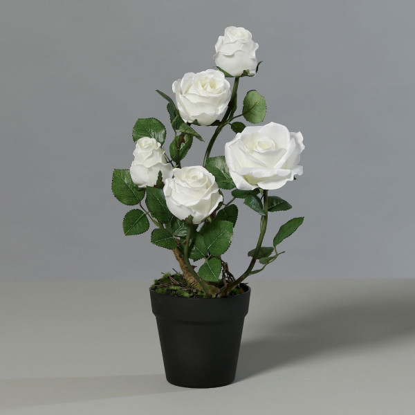 Kunstpflanze Rose 5 Blüten cre