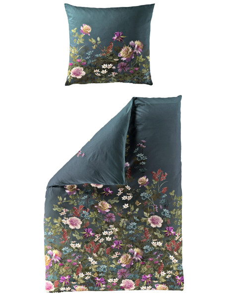 Bettwäsche Mako-Satin ozean aus Baumwolle