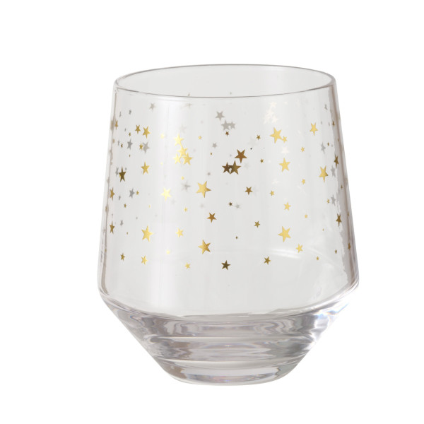 Trinkglas STARS in mehrfarbig aus Glas