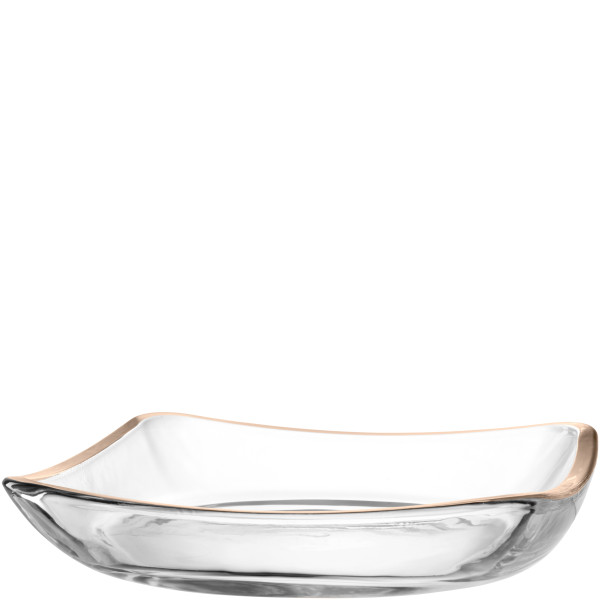Teller PIAZZA in apricot aus Glas