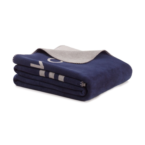 Plaid TOMMY HILFIGER GRANT DECO in blau aus Mischgewebe