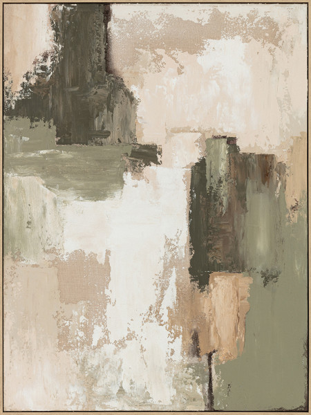 Gemälde ORGANIC MINIMALISM in beige aus Holz