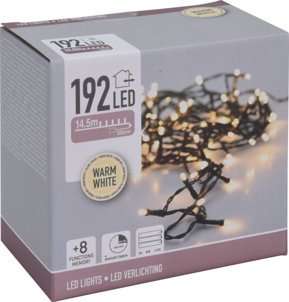 Lichterkette LED in schwarz aus Kunststoff