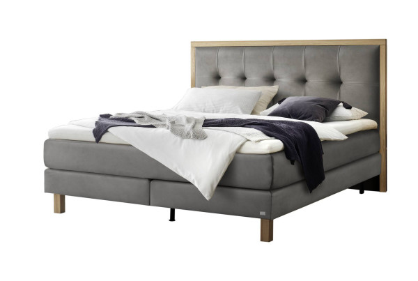Boxspringbett HASENA SOLARA in 835-Monet steel