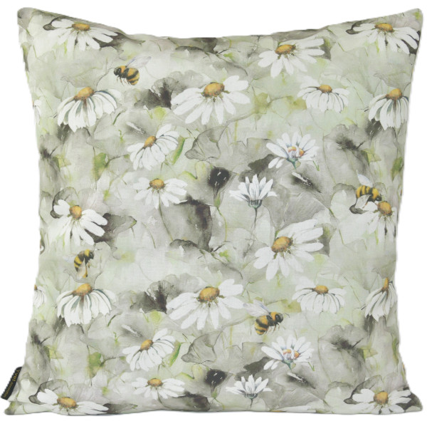 Kissenhülle BEES in beige aus Baumwolle