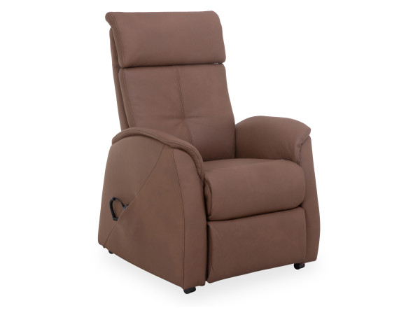 Relaxsessel himolla BIBERKOPF in taupe aus Leder