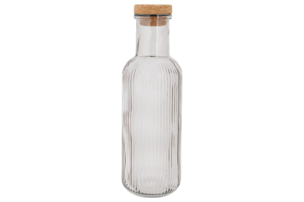 Flasche RAYA in grau aus Glas