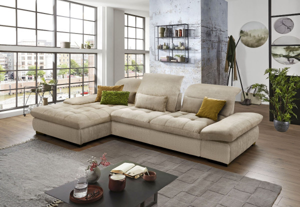 Polsterecke vito FULLA in creme aus Stoff