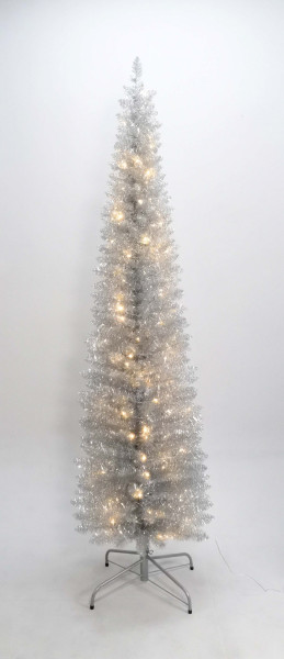 Tannenbaum LED SLIM in silberfarben aus Kunststoff