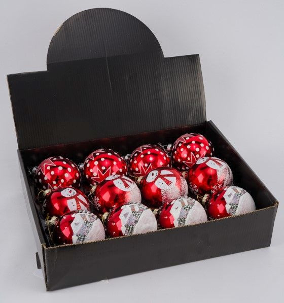Weihnachtskugel in weiß aus Glas