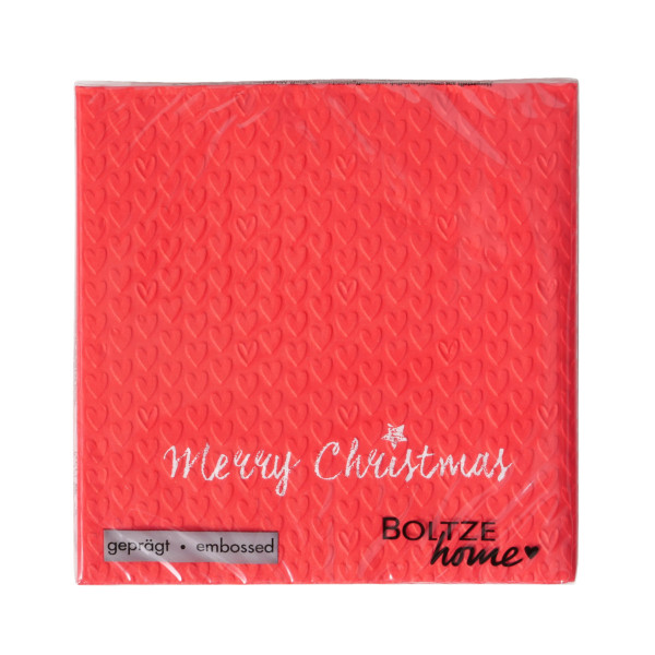 Servietten MERRY in rot aus Papier
