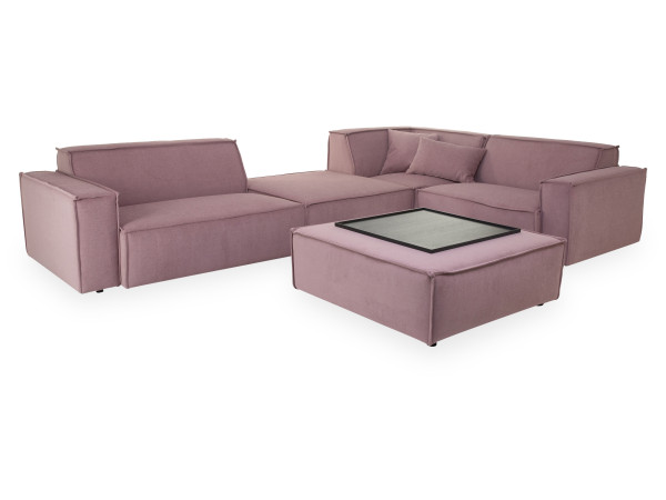 Polsterecke CROSWELL in rosa aus Stoff