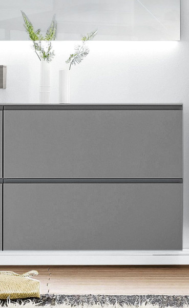 Schuhschrank SCHWERIN in grau aus Lack