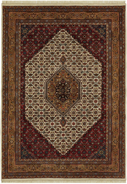 Teppich BENARAS Bidjar beige in beige aus Schurwolle