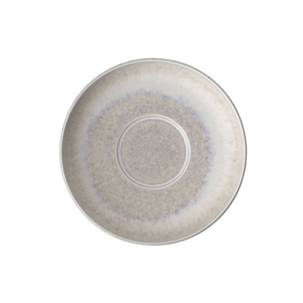 Kaffeeuntertasse PERLEMOR SAND in beige aus Porzellan