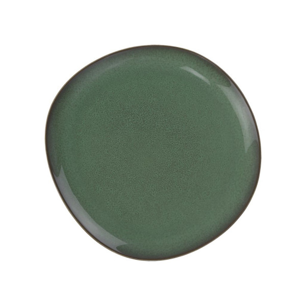 Servierplatte LAVE vert in grün aus Steingut