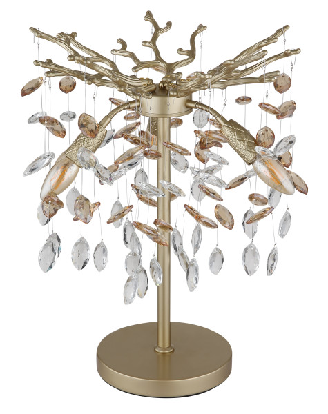 Tischleuchte QUEENA in goldfarben aus Metall