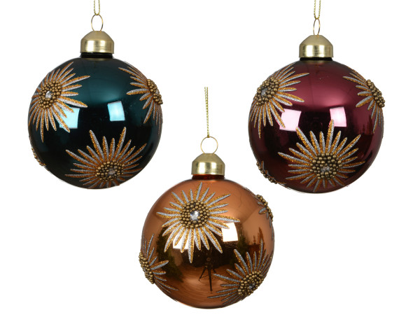 Weihnachtskugel in braun aus Glas